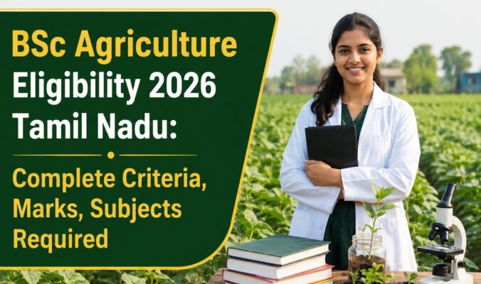 BSc Agriculture Eligibility 2026 Tamil Nadu: Complete Criteria, Marks, Subjects Required